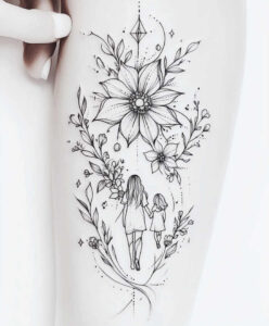 family tattoo design ideas micro line bond embodying endurance