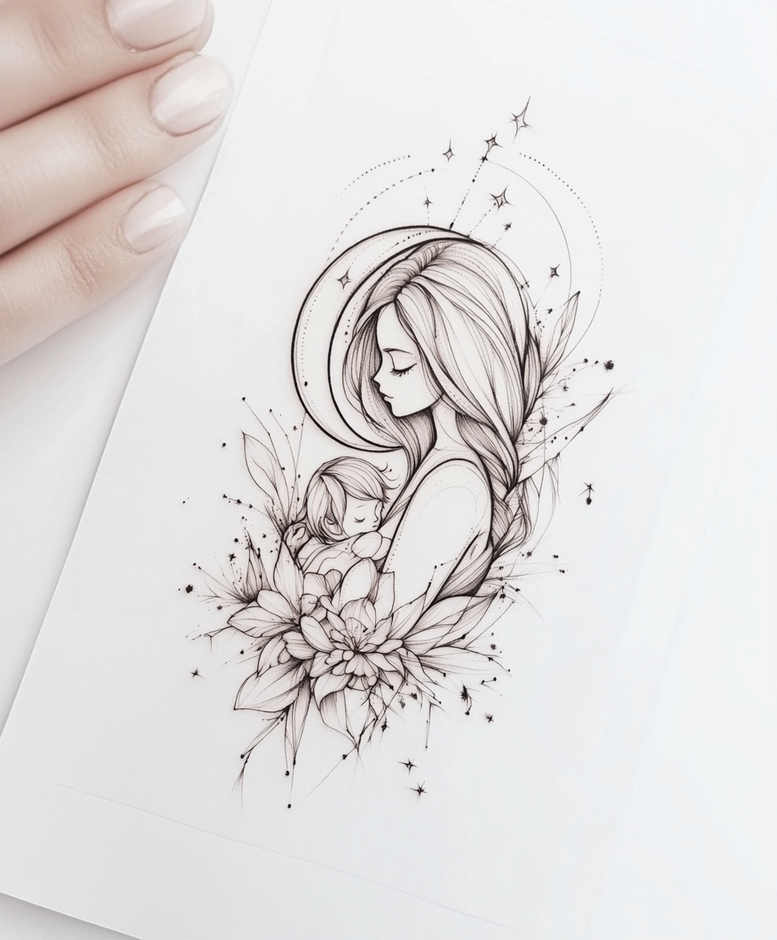 family tattoo design ideas delicate foundation for shoulder blade