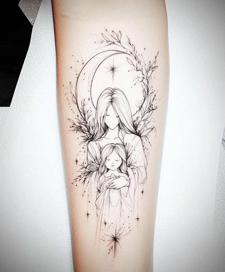 family tattoo design ideas clear edge heart embodying courage