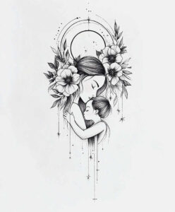 family tattoo design ideas single dot heritage determination and power