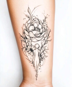 family tattoo design ideas small detail home symbol shows strength