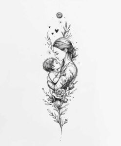 family tattoo design ideas no background protection circle for outer arm