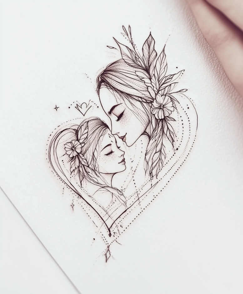 unity-tattoo – tattoo design ideas free ai generated – pristine – for-back-shoulder – Gallery: family-inkby-ai