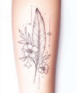 feather-tattoo-design – tattoo design ideas free ai generated – no-background – for-triceps – Gallery: feathers-inkby-ai