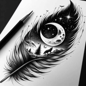 feather-tattoo – tattoo design ideas free ai generated – refined-ink – for-hand – Gallery: feathers-inkby-ai
