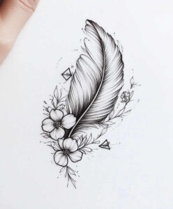 natural-feather – tattoo design ideas free ai generated – lightweight – for-forearm – Gallery: feathers-inkby-ai
