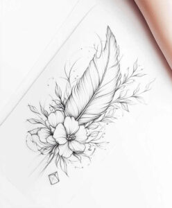 feathers tattoo design ideas lightweight bird feathers shows perseverance