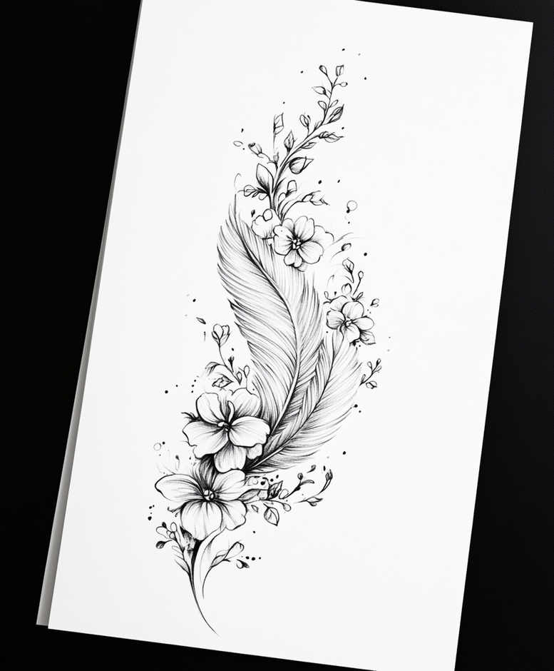 feathers tattoo design ideas concise layered meaning resilience