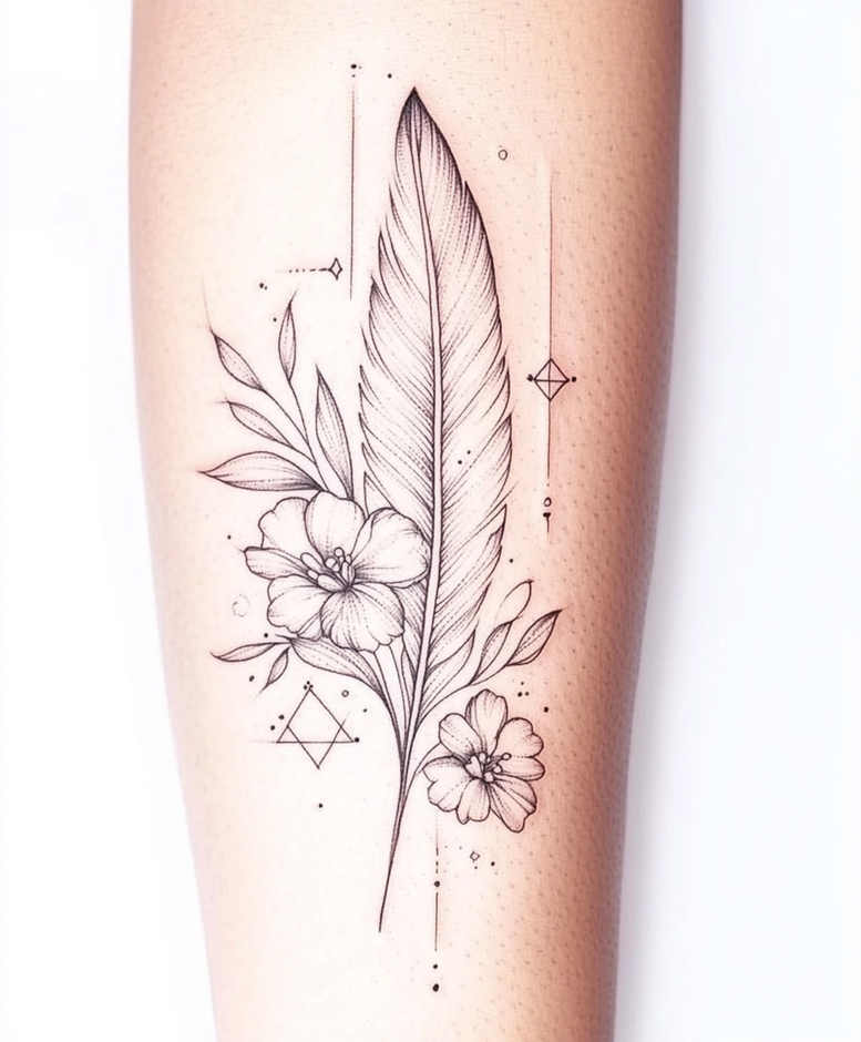 feathers tattoo design ideas pure outline spiritual for outer arm