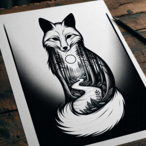 fox-freedom-symbol-neotraditional-classic-motifs-for-side – tattoo design ideas free ai generated – Gallery: foxes-inkby-ai