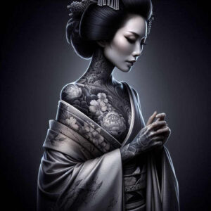 geisha-in-tradition – tattoo design ideas free ai generated – realism-full-detail – for-hip – Gallery: geisha-inkby-ai
