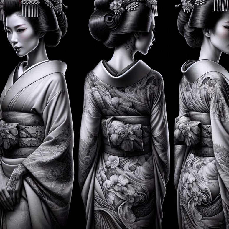 geisha tattoo design ideas Neotraditional sharp edges artistic stands for determination