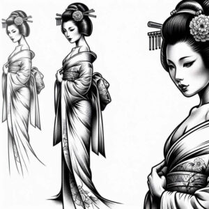 geisha tattoo design ideas Realism color precision cultural heritage symbol of resilience