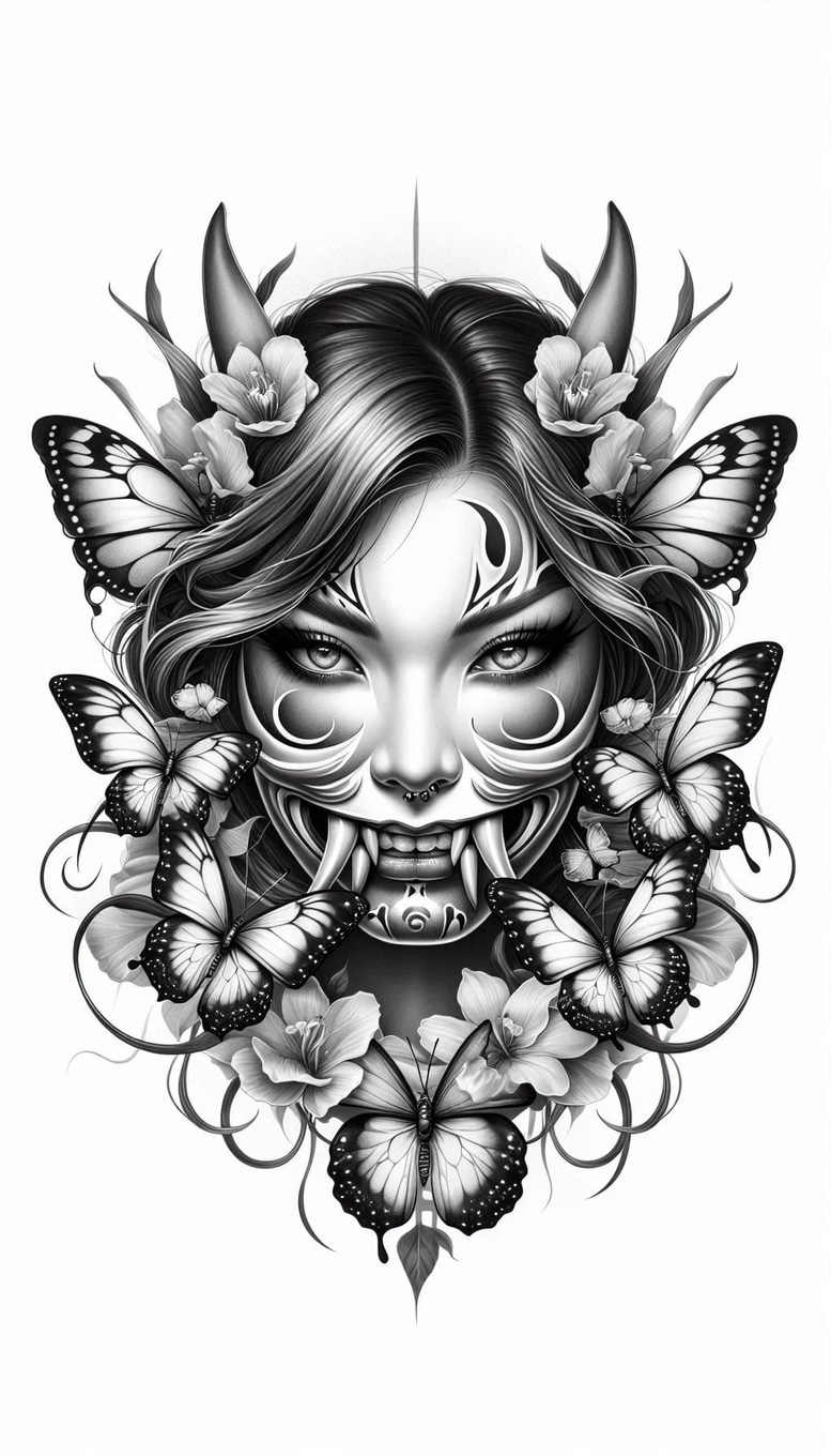 geisha tattoo design ideas Realism transparent layer detailed kimono for side torso