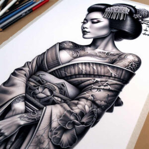 geisha tattoo design ideas artistic flair symbolic meaning for side