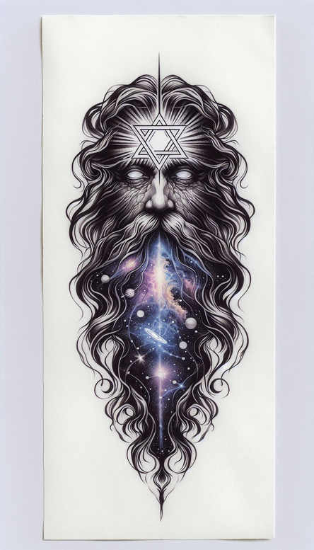blessing-god – tattoo design ideas free ai generated – neotraditional-decorative-elements – for-behind-ear – Gallery: god-inkby-ai