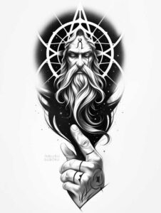 blessing-god – tattoo design ideas free ai generated – neotraditional-fine-detail – for-hand – Gallery: god-inkby-ai