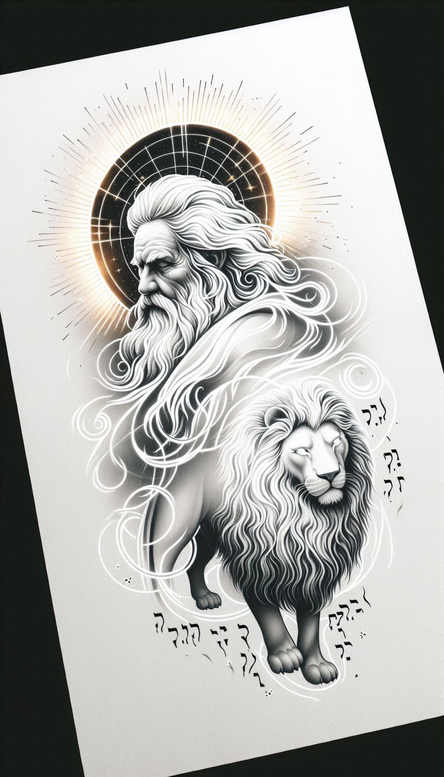 blessing-god – tattoo design ideas free ai generated – realism-clean-whites – for-ankle – Gallery: god-inkby-ai