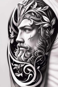 creator-god – tattoo design ideas free ai generated – surrealism-dreamscape – for-calf – Gallery: god-inkby-ai