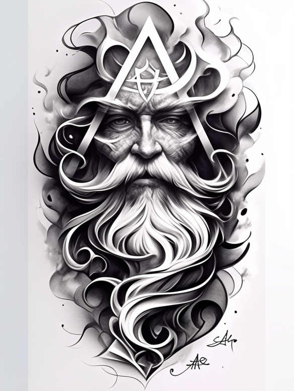 divine-energy – tattoo design ideas free ai generated – surrealism-surreal-lighting – for-temple – Gallery: god-inkby-ai
