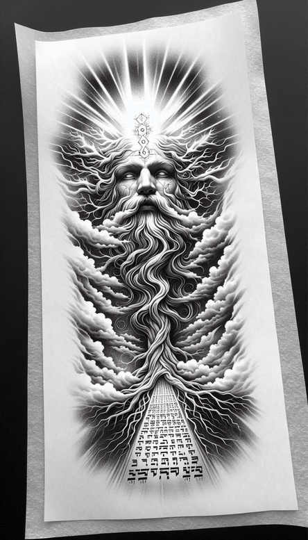 divine-energy-symbol – tattoo design ideas free ai generated – neotraditional-vivid-color – for-nape – Gallery: god-inkby-ai