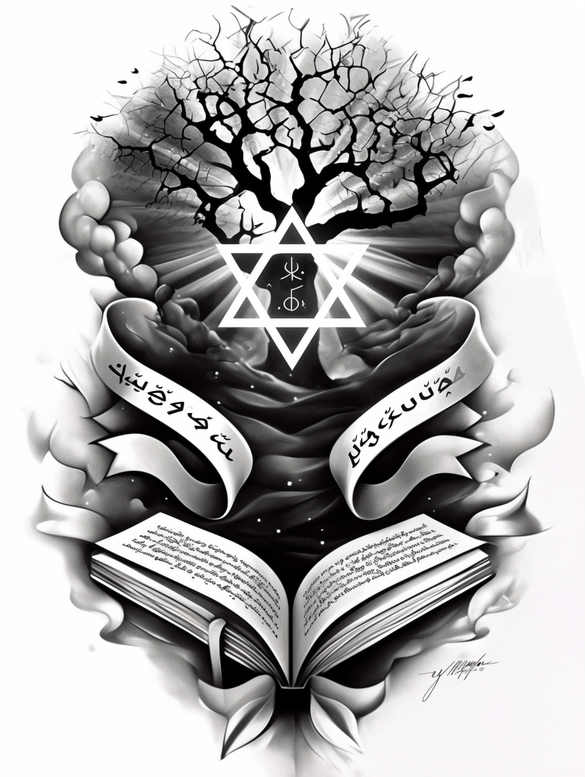 divine-energy-symbol – tattoo design ideas free ai generated – realism-smooth-complexion – for-upper-chest – Gallery: god-inkby-ai
