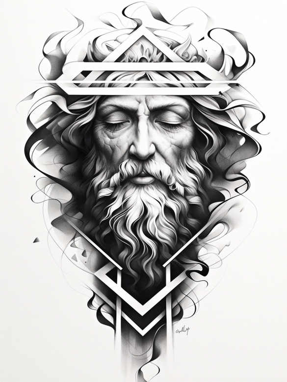 divine-energy-symbol – tattoo design ideas free ai generated – surrealism-vibrant-contrasts – for-triceps – Gallery: god-inkby-ai