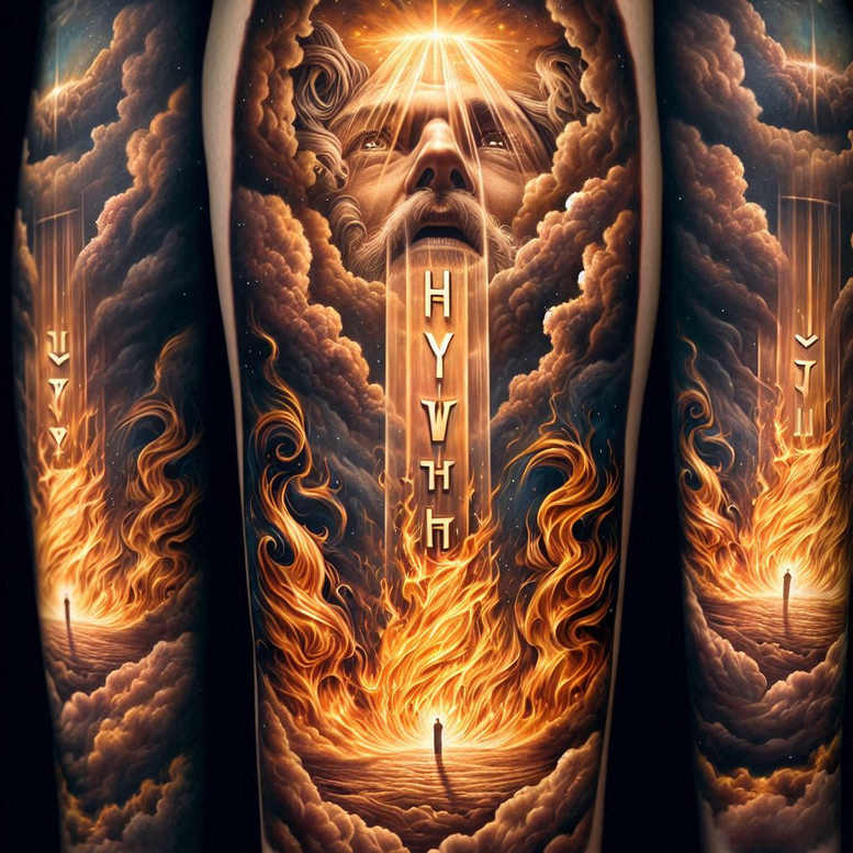 divine-grace – tattoo design ideas free ai generated – neotraditional-layered-fill – for-outer-arm – Gallery: god-inkby-ai