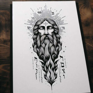 divine-guidance – tattoo design ideas free ai generated – realism-glowing-edges – for-toe – Gallery: god-inkby-ai