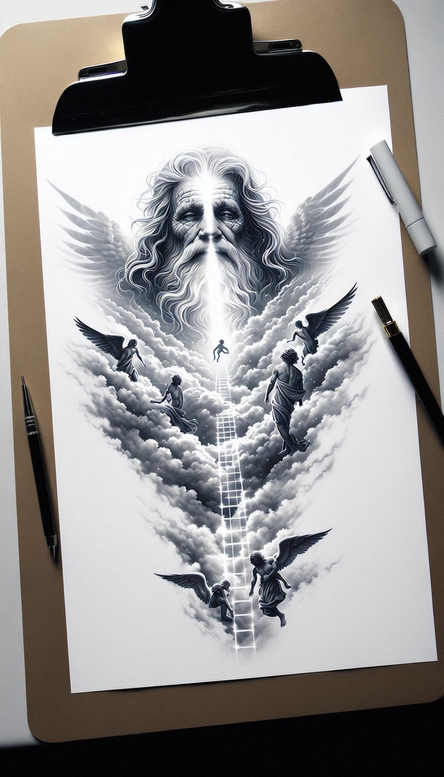 divine – tattoo design ideas free ai generated – realism-depth-realism – for-knee – Gallery: god-inkby-ai