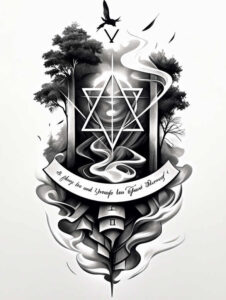 divine – tattoo design ideas free ai generated – realism-illusion-of-depth – for-spine – Gallery: god-inkby-ai