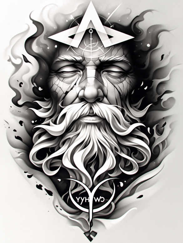 divine – tattoo design ideas free ai generated – surrealism-symbolic – for-upper-shoulder – Gallery: god-inkby-ai