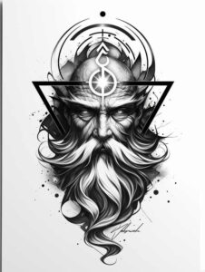 divine-light – tattoo design ideas free ai generated – neotraditional-dynamic-linework – for-hip – Gallery: god-inkby-ai