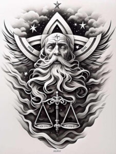 divine-light-symbol – tattoo design ideas free ai generated – surrealism-fluid-forms – for-elbow – Gallery: god-inkby-ai