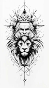 divine-mystery – tattoo design ideas free ai generated – realism-shadow-realism – for-lower-leg – Gallery: god-inkby-ai