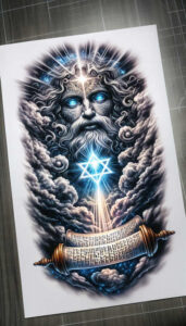 divine-mystery – tattoo design ideas free ai generated – realism-tonal-depth – for-abdomen – Gallery: god-inkby-ai