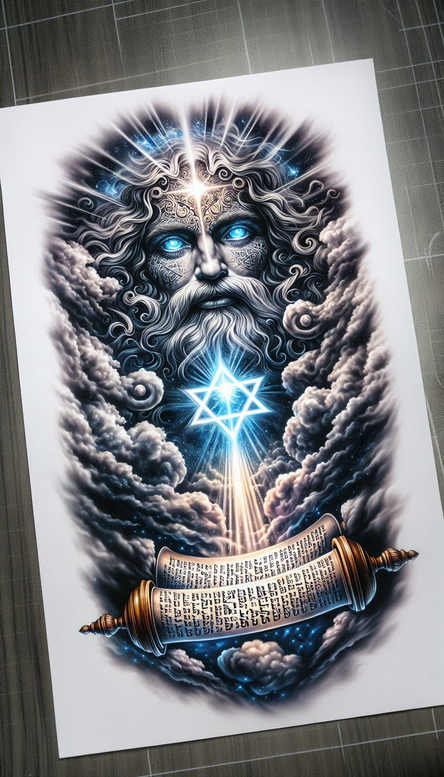 divine-mystery – tattoo design ideas free ai generated – realism-tonal-depth – for-abdomen – Gallery: god-inkby-ai