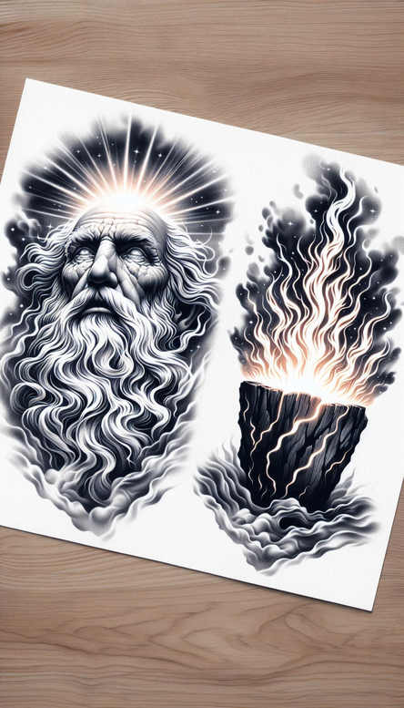 divine-mystery – tattoo design ideas free ai generated – realism-vivid-detail – for-lower-chest – Gallery: god-inkby-ai