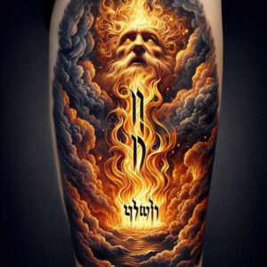 divine-plan – tattoo design ideas free ai generated – surrealism-distorted-perspective – for-scapula – Gallery: god-inkby-ai