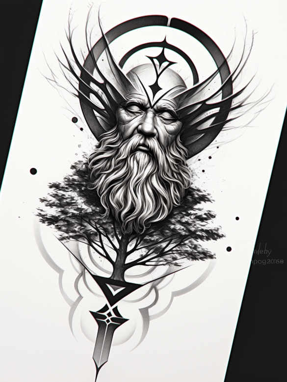 divine-plan – tattoo design ideas free ai generated – surrealism-dream-motifs – for-temple – Gallery: god-inkby-ai