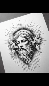divine-power – tattoo design ideas free ai generated – realism-realistic-movement – for-shin – Gallery: god-inkby-ai