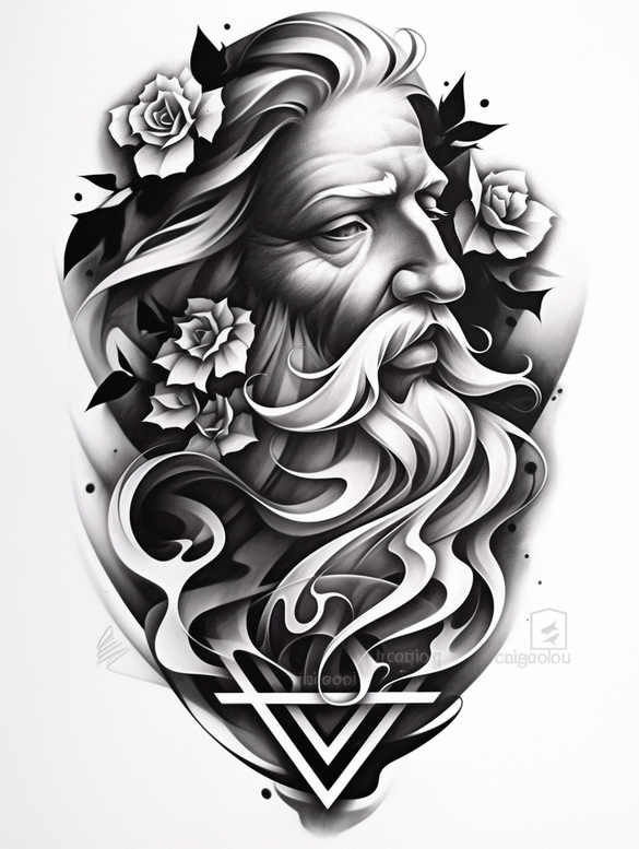 divine-power – tattoo design ideas free ai generated – surrealism-impossible-forms – for-lower-leg – Gallery: god-inkby-ai