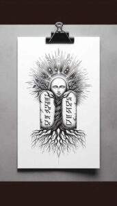 divine-power – tattoo design ideas free ai generated – surrealism-otherworldly – for-neck – Gallery: god-inkby-ai