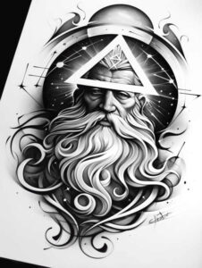 divine-sign – tattoo design ideas free ai generated – realism-reflection-effect – for-biceps – Gallery: god-inkby-ai