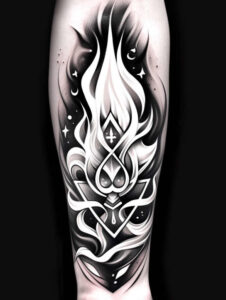 divine-sign – tattoo design ideas free ai generated – realism-textured-light – for-ribs – Gallery: god-inkby-ai