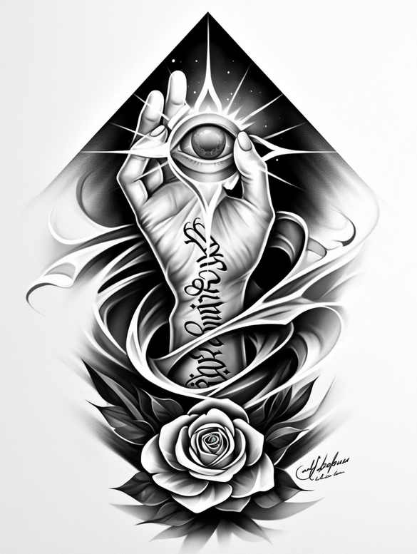 divine-strength – tattoo design ideas free ai generated – realism-realistic-gleam – for-back – Gallery: god-inkby-ai