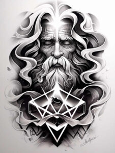 divine-strength – tattoo design ideas free ai generated – realism-rich-blacks – for-collarbone – Gallery: god-inkby-ai