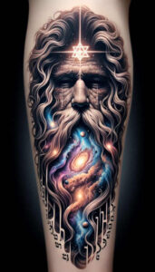 divine-strength – tattoo design ideas free ai generated – surrealism-phantasm – for-sternum – Gallery: god-inkby-ai