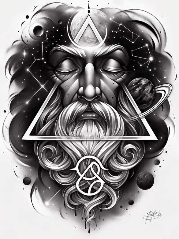 divinity – tattoo design ideas free ai generated – neotraditional-contrasting-colors – for-foot – Gallery: god-inkby-ai