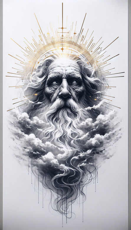 divinity – tattoo design ideas free ai generated – realism-photorealistic-drawing – for-neck – Gallery: god-inkby-ai